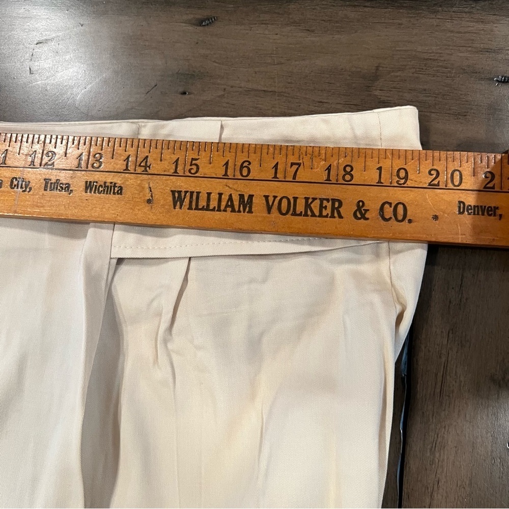 Banana Republic Cream Tencel™ Pleated Pant Wide Leg Relaxed Fit size 18 #L21 - Picture 11 of 16